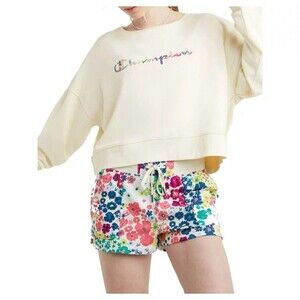 CHAMPION Women's‎ Campus French Terry Natural Cropped Sweatshirt Size XL NWT